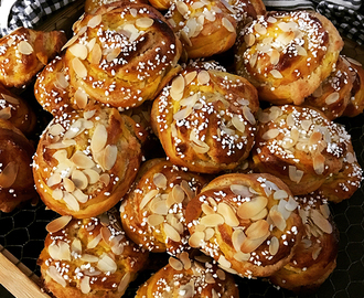 fredagsfika: saffransbullar med mandelmassa & vanilj