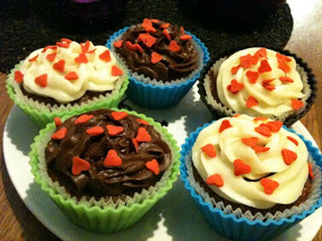 Söndagsfika - choklad-cupcakes