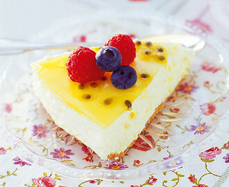 Citroncheesecake med passionsfrukt