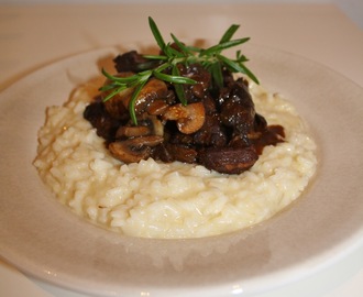 Beuf bourguignon på älg med västerbottenrisotto