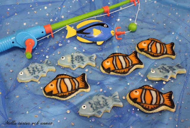 Hitta Nemo och fiskkakor - Spritsade -