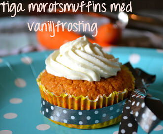 Nyttig morotsmuffins med vaniljfrosting