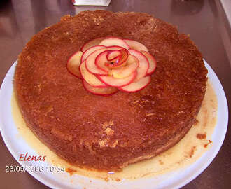 Tort de mere şi zahăr ars/Äppeltårta med crème caramell