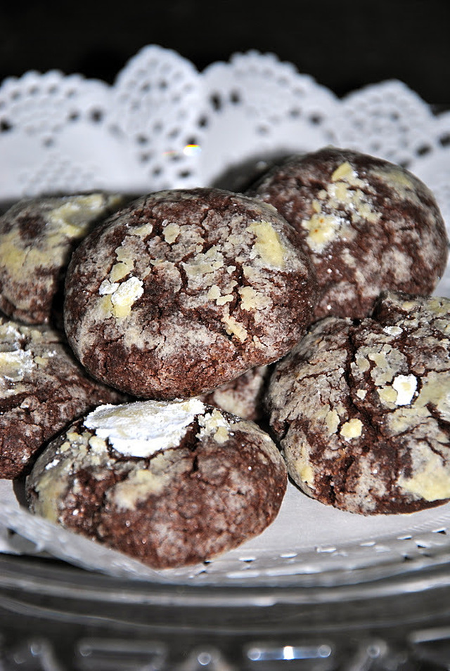 Cracked chokladcookies