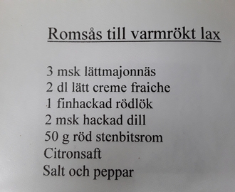 Romsås till varmrökt lax