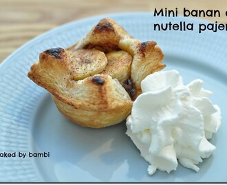 Mini banan och nutella pajer