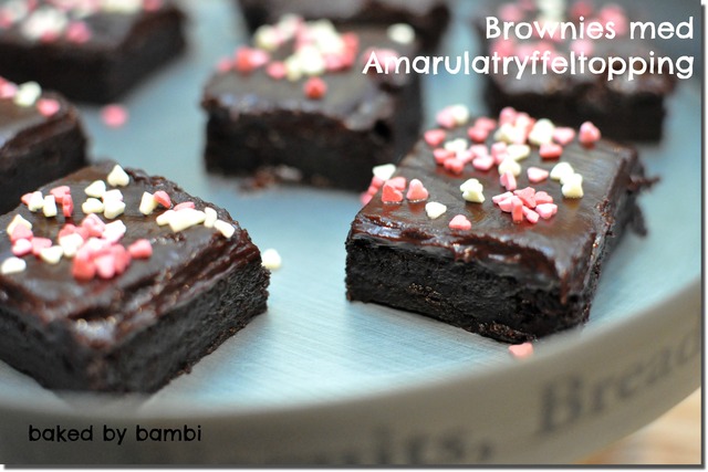 Brownies med Amarulatryffeltopping