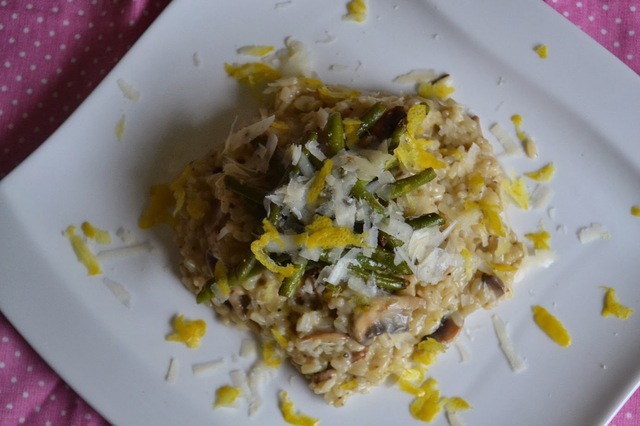 Veckans vegetariska: Citronrisotto med champinjoner och haricots verts