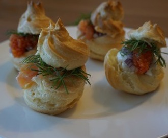 Petit choux med skaldjursröra