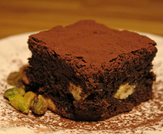 Brownies med pistagenötter