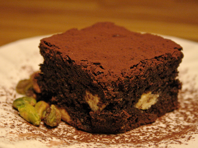 Brownies med pistagenötter