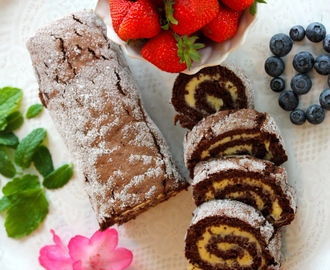 Chocolate and Vanilla Dream Swiss Roll – Dröm Rulltårta