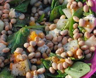 Sallad med melon och blåmögelost