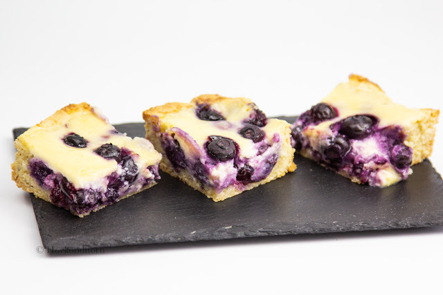 Blueberry Squares with Cardamom and Sour Cream