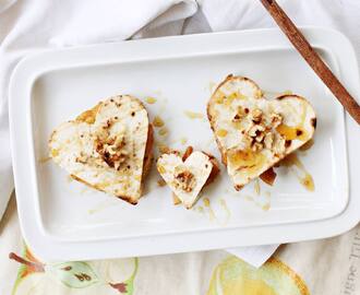 Quesadilla Hearts with Cinnamon Apples, Walnuts & Honey