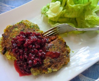 Innehållsrika vegobiffar med potatis, morötter, mangold, persilja, linser och chiamjöl