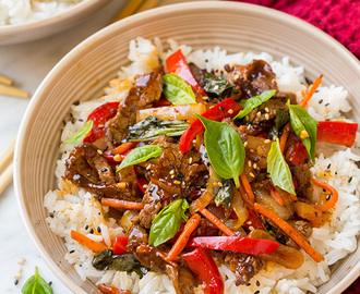 Thai Basil Beef Bowls