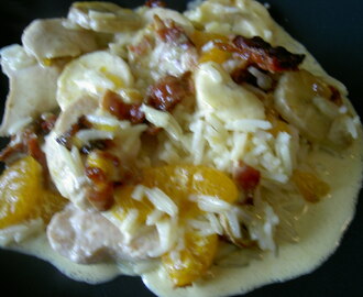 Kyckling med banan och mango chutney