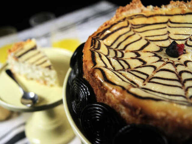 Halloweencheesecake med kokos och vanilj