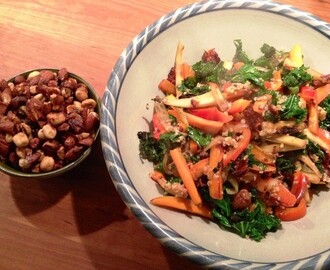 Sallad med rotfrukter och juliga smaker