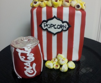 Popcorn och coca cola