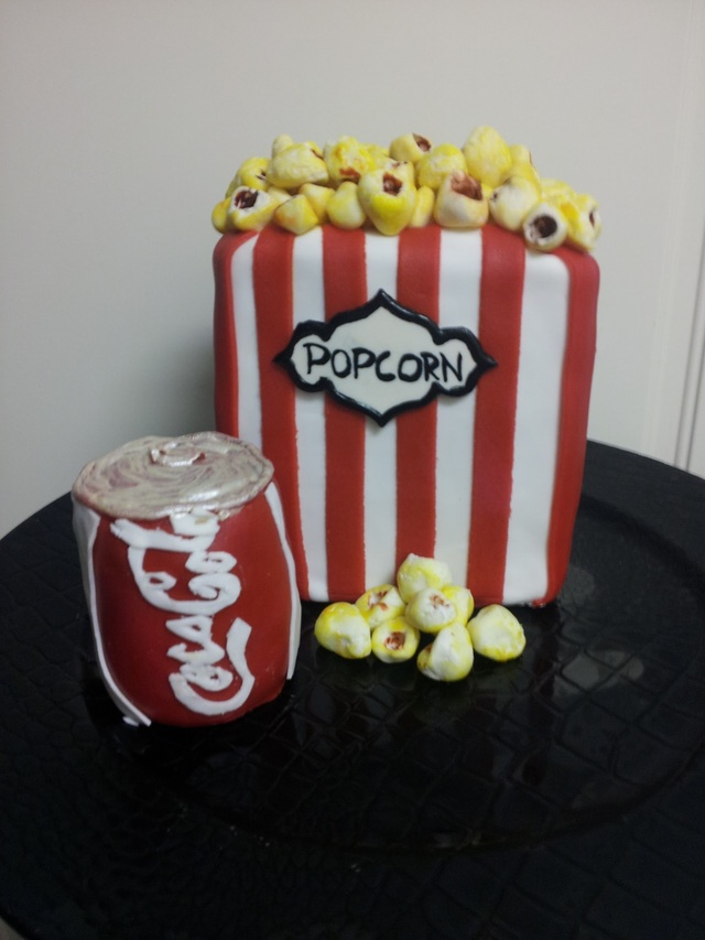 Popcorn och coca cola
