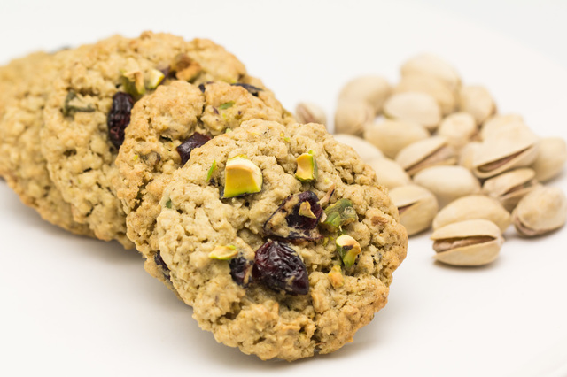 Pistachio Lime Cranberry Oatmeal Cookies