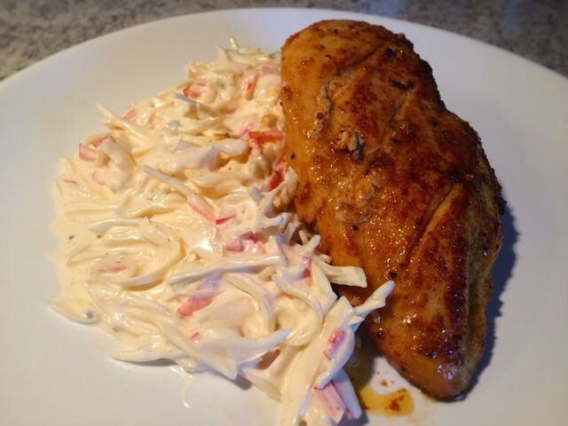 Lchf Stekt Kycklingfilé med Coleslaw