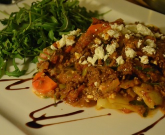 Lasagne med vitkål och fetaost