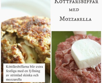 Köttfärsbiffar med mozzarella