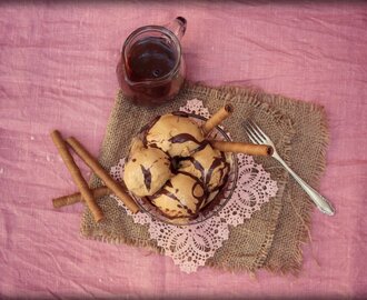 Dulce de Leche glass med Chokladsås