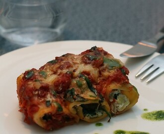 Canneloni med ricotta och spenat