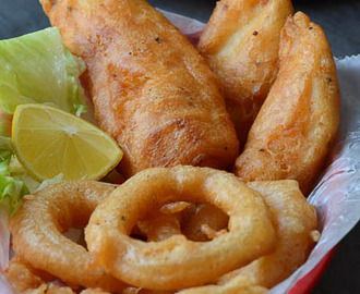 Beer Battered Fish Fry & Onion Rings