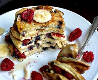 Proteinpannkakor med blåbär och citron - Nilla&#039;s Kitchen