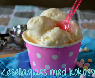 Kesellaglass med kokossmak