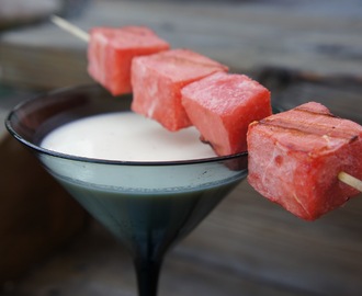 Pannacotta med Mynta och grillad Vattenmelon