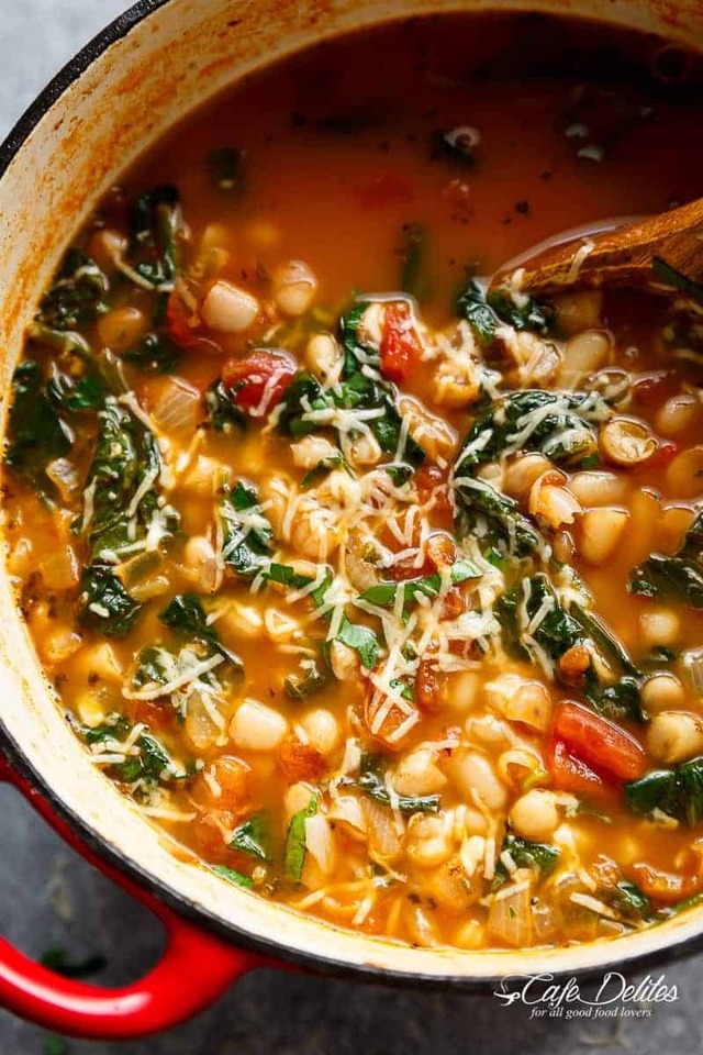 10-Minute White Bean Soup with Parmesan