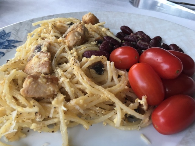 Pasta Carbonara med kyckling och bacon - Marias matblogg