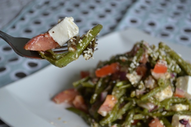 Veckans vegetariska: Haricots verts-sallad med rödlök och fetaost
