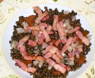 Salade de lentilles aux lardons