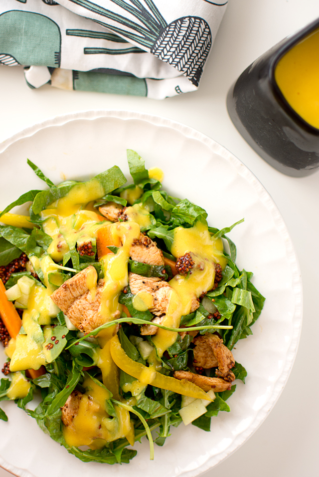 Kycklingsallad med mangochilidressing