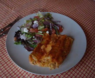 Ostgratinerad kycklingcannelloni