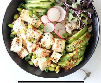 Vegetarian Poke Bowl with Tofu & Avocado