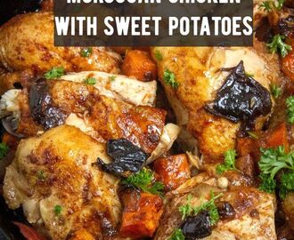 Moroccan Chicken With Sweet Potatoes | Recipe | Morrocan chicken recipe, Chicken dinner recipes, Tagine recipes