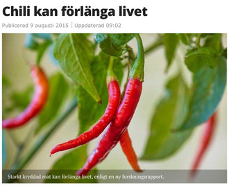 Ät chili – lev längre!