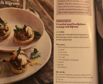 Crostini m Karl Johan svamp o löjrom