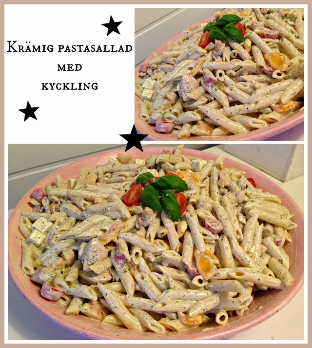 Krämig pastasallad med kyckling