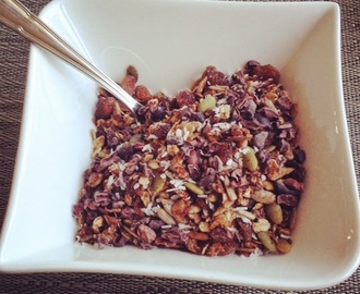 Granola med smak av kokos och kanel