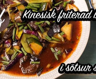 Kinesisk friterad biff i sötsur sås [Video] | Recept [Video] | Recept med nötkött, Friterad, Recept