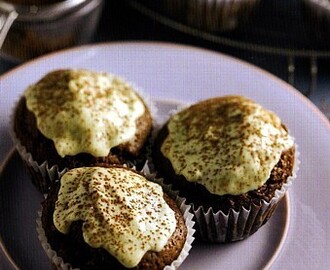 Tvåfärgade chokladmuffins
